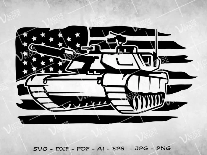 US Military tank SVG