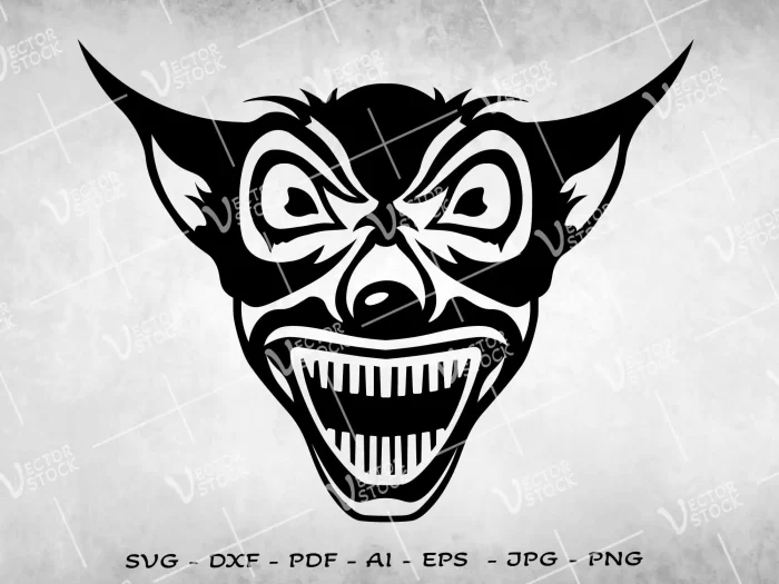 Evil Goblin Head SVG