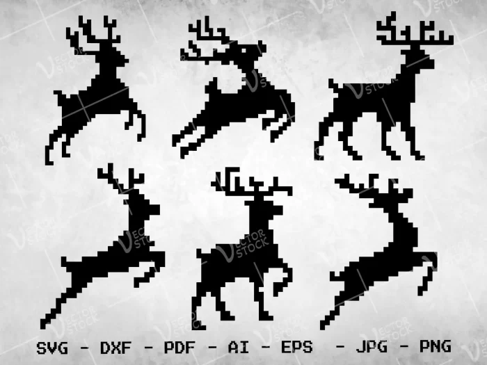 Deer pixel SVG