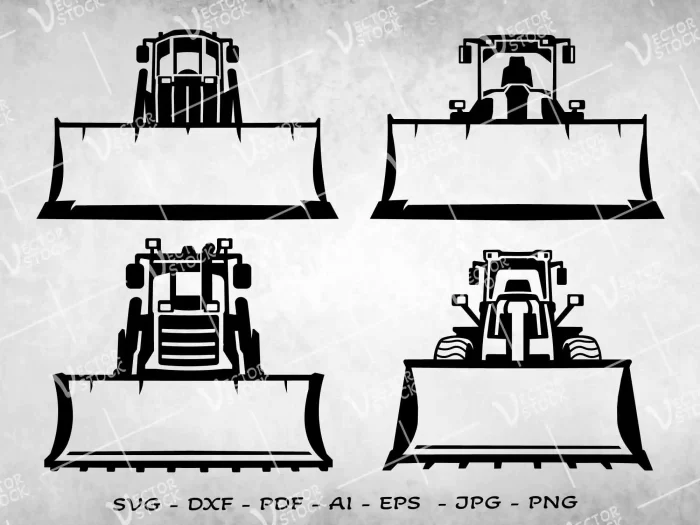 Bulldozer front SVG