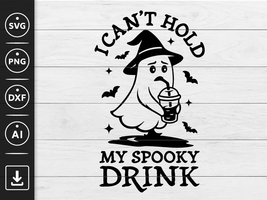 Spooky Ghost Drink SVG