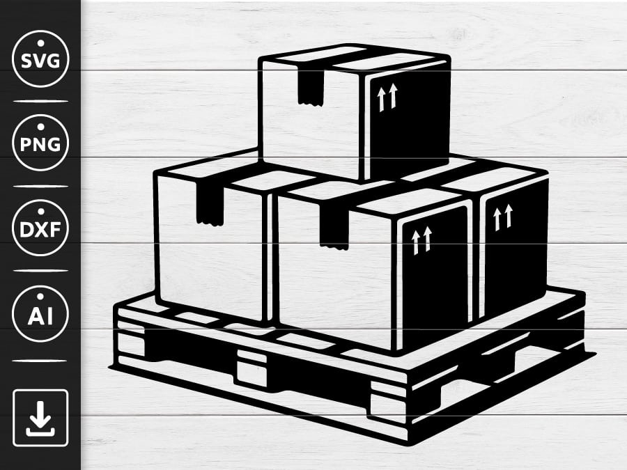 Pallet With Boxes SVG