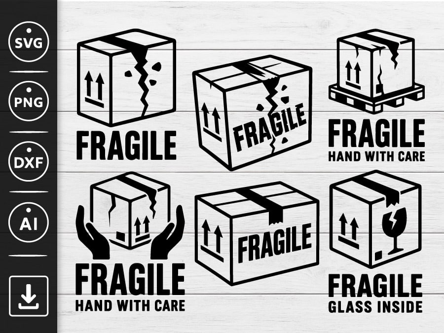 Fragile Box SVG Bundle